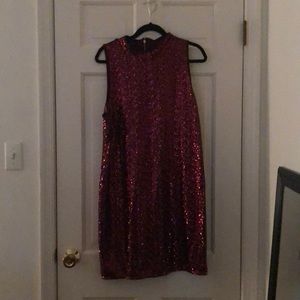 Gorgeous Burgundy Sequined Dress